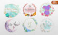create beautiful feminine flower boho watercolor logo