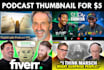 design youtube thumbnail for interview or podcast channel