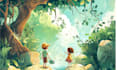 draw cute children book illustration