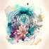 create a flower watercolor tattoo design