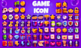 create unique hud game UI design, assets and icons