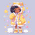 create a kawaii 2d character illustration with midjourney