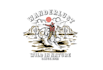 draw vintage western outdoor for logo and t shirt