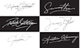 design handwritten signature, scripted and calligraphy logo