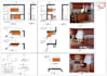do interior design, kitchen design rendering mood board and shop drawings