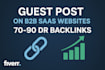 guest post on b2b saas websites with 70to90 DR backlinks