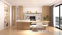 do kitchen interior design, 3d model and render of kitchen design