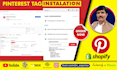install and fix pinterest tag for conversion tracking, claim your website