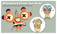 sculpt cute 3d cartoon character models