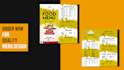 do classy menu design for you