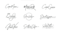 design handwritten, scripted, signatures and calligraphy logo