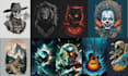 professional ai t shirts designs, t shirts designs image