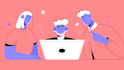 create a cute flat illustration for your website, app or an explainer