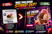 design pro level ice cream banner and other logo