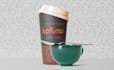 create coffee packaging, coffee label creation, coffee cup design, sachet label