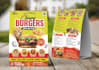 do eye catchy table tent food or trifold menu card design