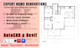 draw 2d floor plans in autocad and 3d revit models