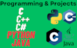 do c, cpp, c sharp java and python programming projects