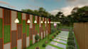 do backyard landscape  front yard   terrace 3d architectural layout plans