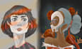 design digital artwork, illustrations, cartoon characters, digital portrait