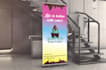 retractable roll up banner, backdrop, signage