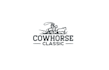 cow horse classic logo design