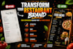 design restaurant banner and food menu
