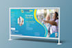 design roll up, rectangle banners, and signs board