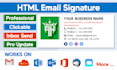 design customize and clickable html email signature