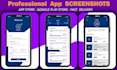 design fast, unique and stunning app screenshots within 24hr