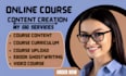 create online course content, course creation, ebook ghostwriter, book writer