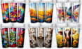 make awesome sublimation wrap designs for tumblers with 2d, 3d illustrations