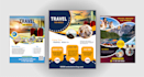 design tour, travel and trip flyers