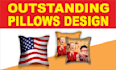 design custom pillows, cushion cover, floor mat, doormat, bedsheet