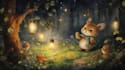 create watercolor illustrations for children book, landscape