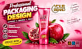 do professional chocolate packaging, food, bar and box design