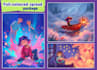 draw colorful children story book and comic pages