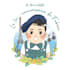 draw potrait art with cute and aesthetic frame