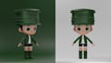 create 3d cartoon character for printing on blender