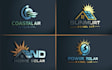 do eco energy, electrical , power and solar panel logo