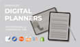 do digital planner etsy planner journal calendar design