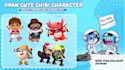 draw cute cartoon characters, mascots, and fanart