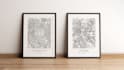 design custom city or region map, printable art map