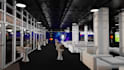 design a 3d event floorplan, exhibition, stage, booth