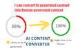 turn ai generated text into human written