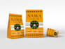 do aesthetic coffee bag packaging, stickers and label design