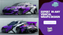 create unique racing car design, vehicle wrap design