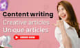 do content writing of creative and unique articles