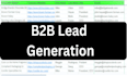 b2b business lead generation, data scrapping and web research