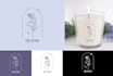 design luxury candle logo and candle label design
